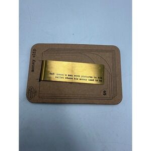 Mud Pie Dad Definition Sentiment‎ Money Clip Gold Tone Metal Gift New